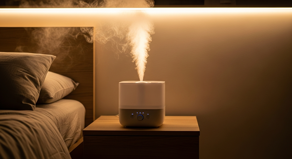 スチーム式加湿器の蒸気